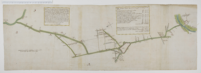 268 Kaart van de vaart van Vreeswijk over Jutphaas naar Utrecht (Vaartse Rijn) en verder over Blauwkapel, Groenekan, ...